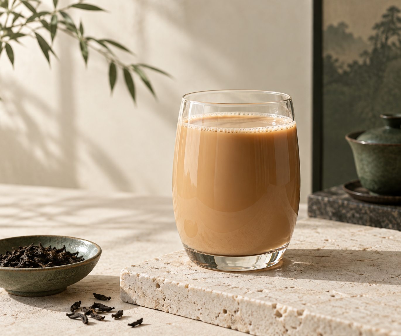 Milk tea em uma fotografia ilustrativa